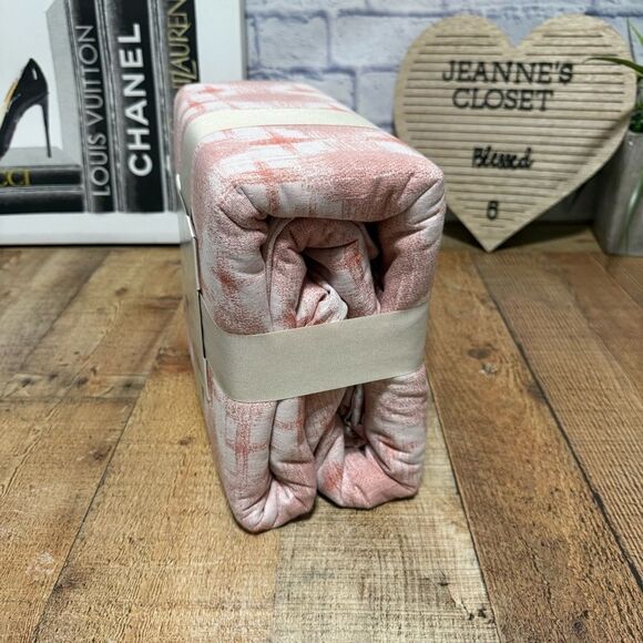 Threshold Yarn Dyed Cotton Duvet Cover Set King Pink New in packaged - Picture 3 of 7